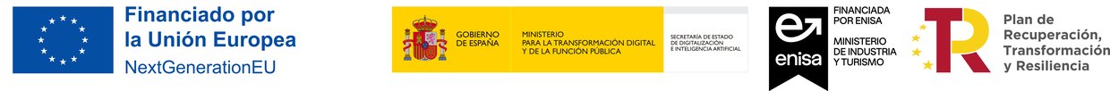 Financiado por la Unión Europea NextGenerationEU, Gobierno de España, ENISA, Plan de Recuperación, Transformación y Resiliencia